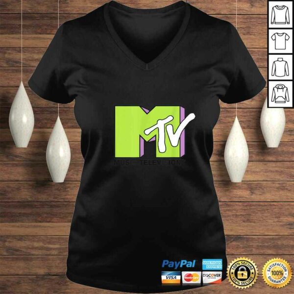 Funny Lime Green And Purple MTV Logo Fill TreatmenTShirt Gift