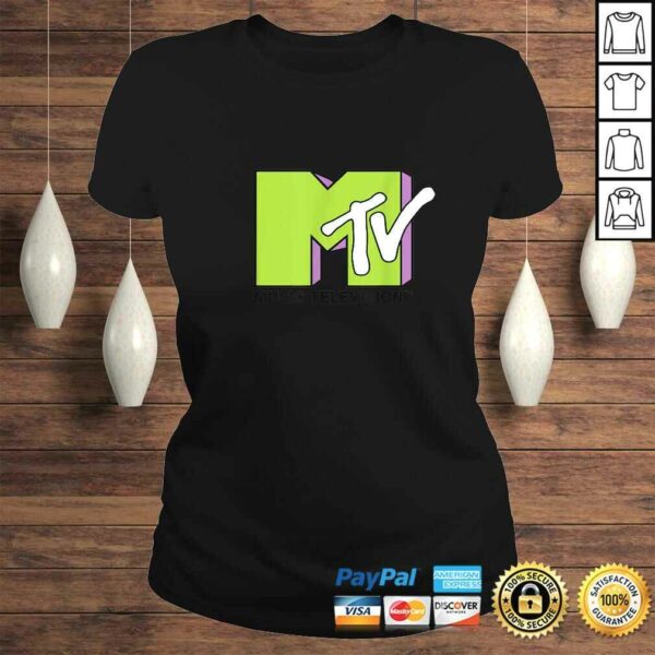 Funny Lime Green And Purple MTV Logo Fill TreatmenTShirt Gift