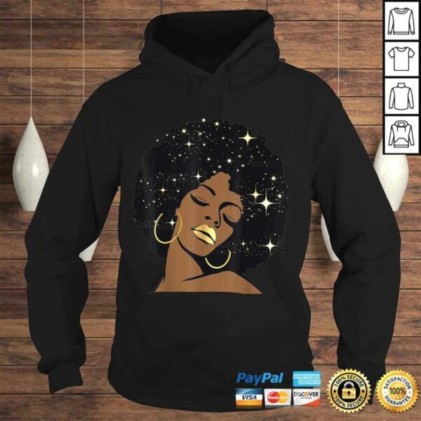 Funny Lips Stars Black Girl Magic Afro Diva Gift Melanin Tee T-Shirt