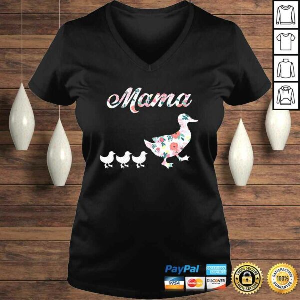 Funny Mama Duck Shirt, Mama Duck and 3 Ducklings, Floral Mom of 3 TShirt