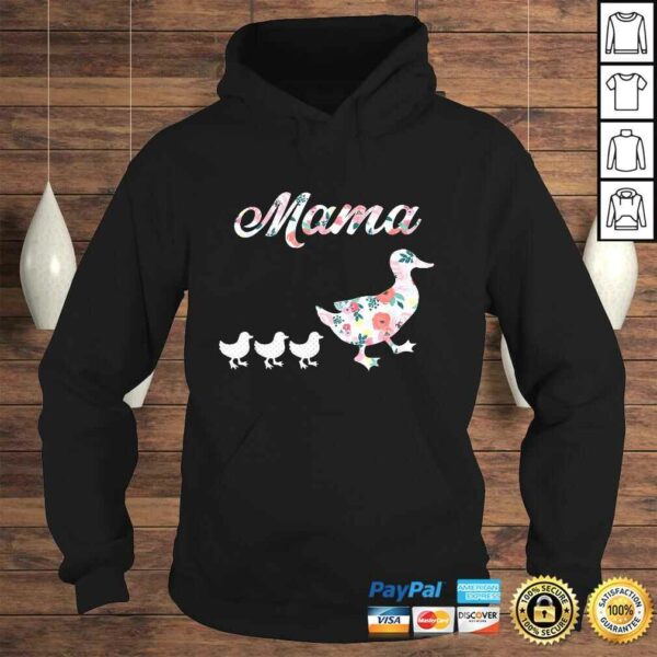 Funny Mama Duck Shirt, Mama Duck and 3 Ducklings, Floral Mom of 3 TShirt