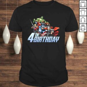 Funny Marvel Avengers Action Shot 4th Birthday TShirt Funny Marvel Avengers Action Shot 4th Birthday TShirt