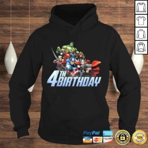 Funny Marvel Avengers Action Shot 4th Birthday TShirt 3 Funny Marvel Avengers Action Shot 4th Birthday TShirt 4