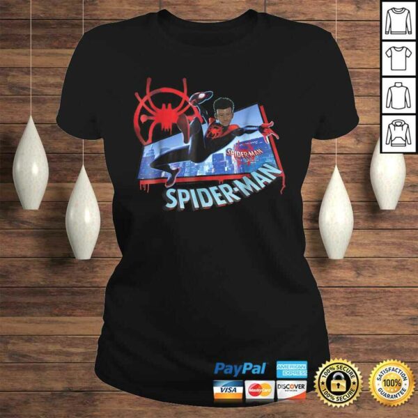 Funny Marvel Spider-Man Into the Spider-Verse Miles Kick V-Neck T-Shirt