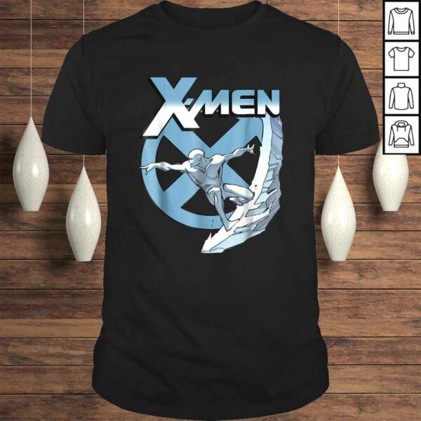 Funny Marvel X-Men Iceman Blue X Epic Cold Slide Graphic Shirt