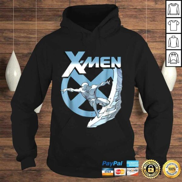 Funny Marvel X-Men Iceman Blue X Epic Cold Slide Graphic Shirt
