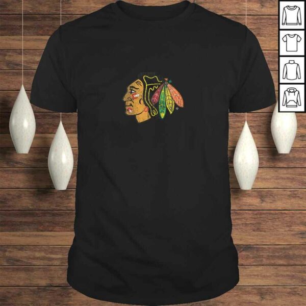 Funny Mens NHL Chicago Blackhawks Vintage Distressed Team Logo TShirt