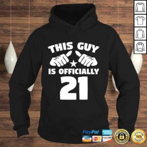 Funny Mens This Guy Is Officially 21 Years Old 21st Birthday Shirt 4
