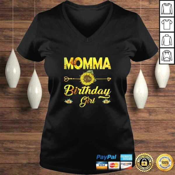 Funny Momma Of The Birthday Girl Shirt Mom Sunflower T-shirt