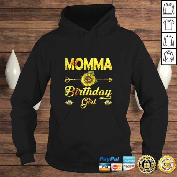 Funny Momma Of The Birthday Girl Shirt Mom Sunflower T-shirt