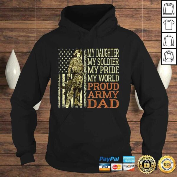 Funny My Daughter My Soldier Hero – Proud Army Dad Military Father V-Neck T-Shirt