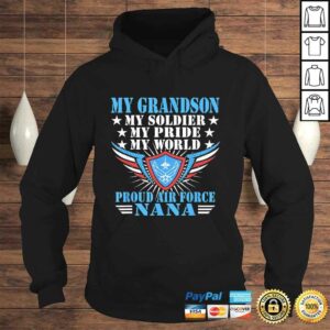 Funny My Grandson Is A Soldier Airman Proud Air Force Nana TShirt 4