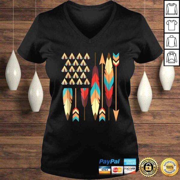 Funny Native American Pride USA Flag T-shirt