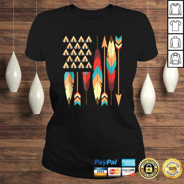 Funny Native American Pride USA Flag T-shirt