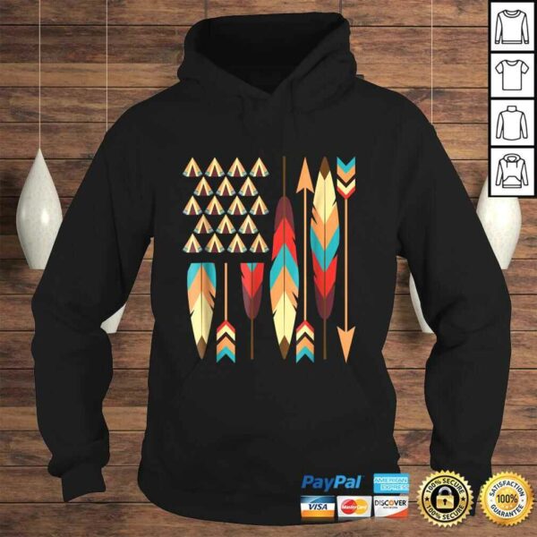 Funny Native American Pride USA Flag T-shirt