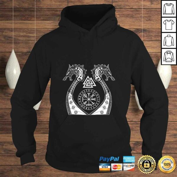 Funny Norse Mythology Odin Wolfs Viking Valknut Vegwisir TShirt