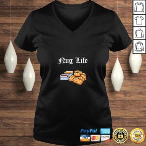 Funny Nug Life Funny Chicken Nugget Thug Meme V-Neck T-Shirt