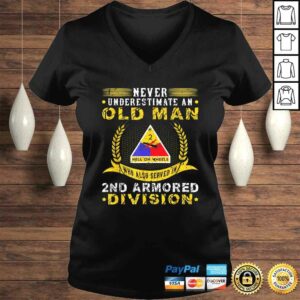 Funny Old Man 2nd Armored Division Military Army War Veteran TShirt