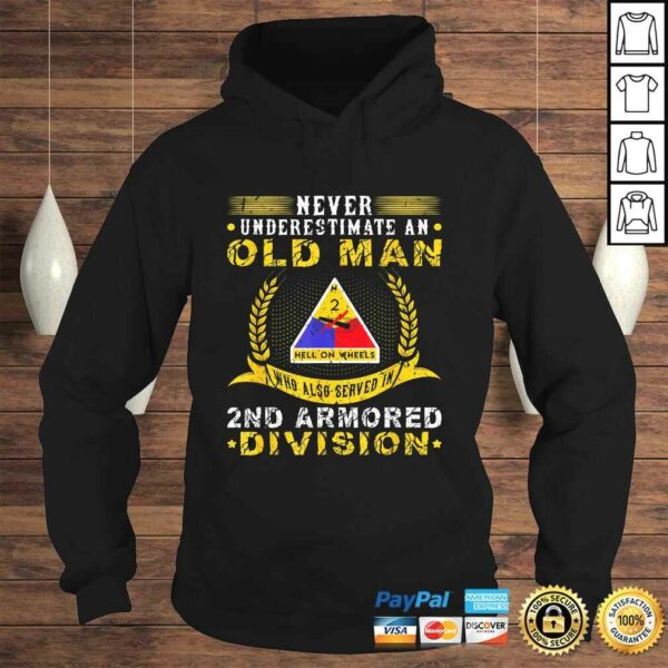 Funny Old Man 2nd Armored Division Military Army War Veteran TShirt