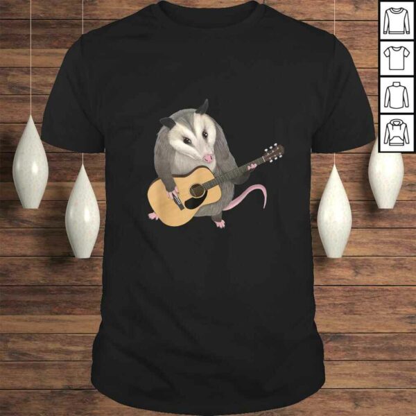Funny Opossum playing the acoustic guitar – possum Tee T-Shirt