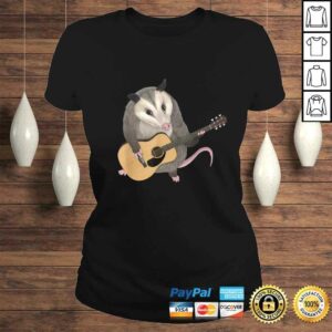 Funny Opossum playing the acoustic guitar possum Tee T Shirt 3