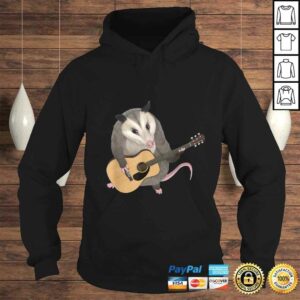 Funny Opossum playing the acoustic guitar possum Tee T Shirt 4