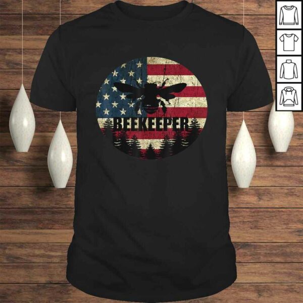 Funny Patriotic Beekeeper Shirt American Flag 4th of july Gift Bee TShirt