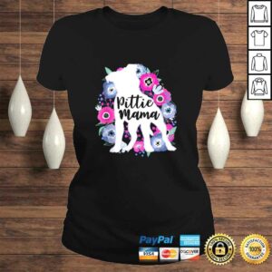 Funny Pittie Mama Floral Flowers Pitbull Cute Pit Bull Mom Gift Shirt 3