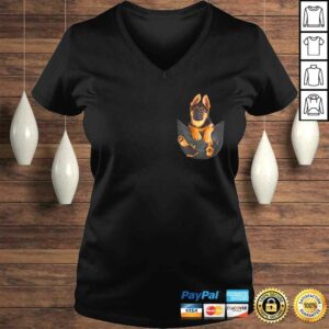 Funny Pocket German Shepherd Puppy! Cute Dog Lover Tee T-Shirt