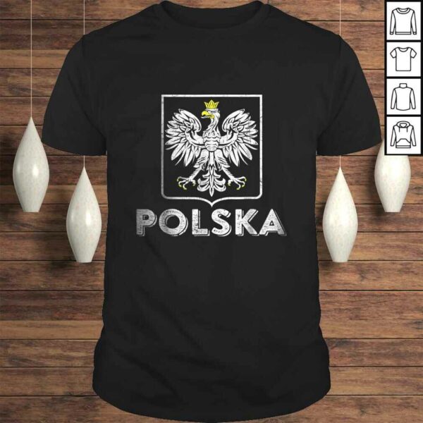 Funny Polska Retro Style Tee Poland Shirt Polish Soccer TShirt