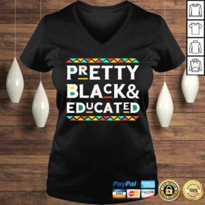 Funny Pretty Black & Educated African American TShirt