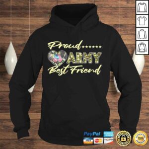 Funny Proud Army Best Friend US Flag Dog Tag Heart Military T shirt 4