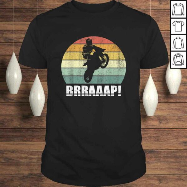 Funny Retro Brraaap Funny Dirt Bike Motocross Shirt For Riders Tee Shirt