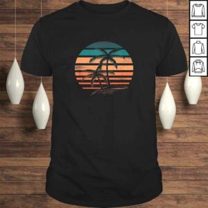 Funny Retro Vintage Sunset Palm Trees Gift Top