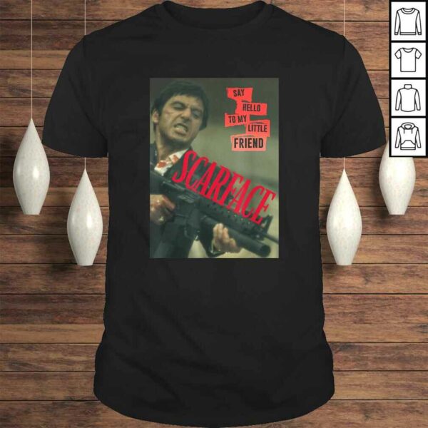 Funny Scarface Say Hello To My Little Friend Photo Graphic TShirt