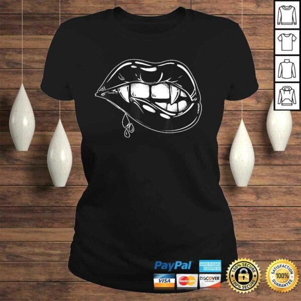 Funny Sexy Lips Blood and Fangs Vampire TShirt Gift