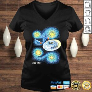 Funny Star Trek Original Series Starry Night Paint Graphic Tee T-Shirt