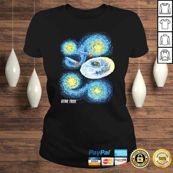 Funny Star Trek Original Series Starry Night Paint Graphic Tee T-Shirt