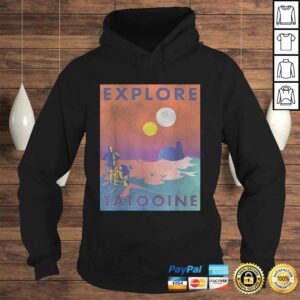 Funny Star Wars Explore Tatooine Faded Retro C-3PO & R2-D2 Poster TShirt 3 Funny Star Wars Explore Tatooine Faded Retro C 3PO R2 D2 Poster TShirt 4