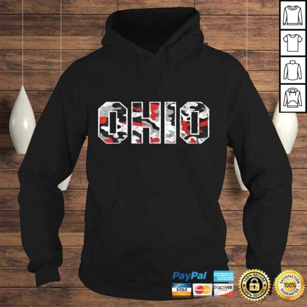 Funny State of Ohio Ohioan Trendy Distressed Camo Graphic Designs Gift Top