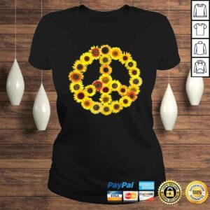Funny Sunflowers Peace Sign 60s 70s Love Kindness Freedom TShirt Gift 3