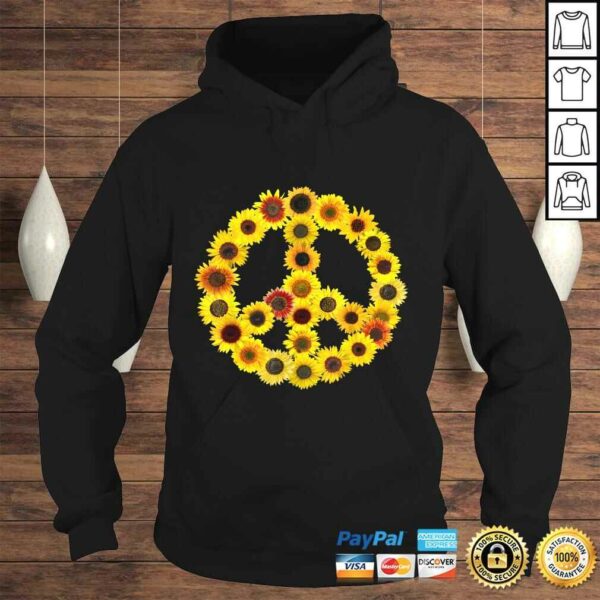 Funny Sunflowers Peace Sign 60s 70s Love Kindness & Freedom TShirt Gift