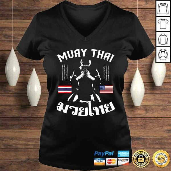 Funny Thailand American Flag Muay Thai Thai Boxing Shirt