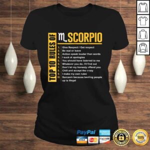 Funny Top 10 Rules of Scorpio Birthday Shirt 2 Funny Top 10 Rules of Scorpio Birthday Shirt 3