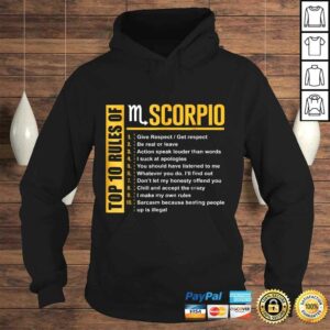 Funny Top 10 Rules of Scorpio Birthday Shirt 3 Funny Top 10 Rules of Scorpio Birthday Shirt 4