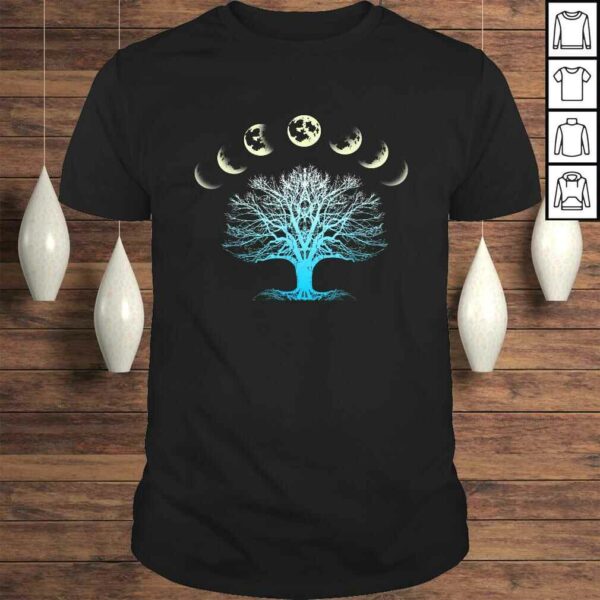 Funny Tree Of Life Spiritual Shirt Moonphases as Giftidea for Yoga V-Neck T-Shirt