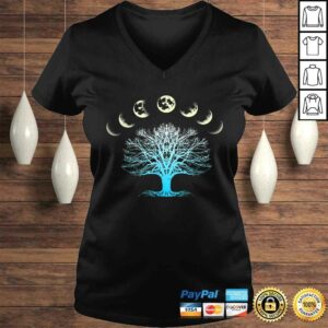 Funny Tree Of Life Spiritual Shirt Moonphases as Giftidea for Yoga V-Neck T-Shirt