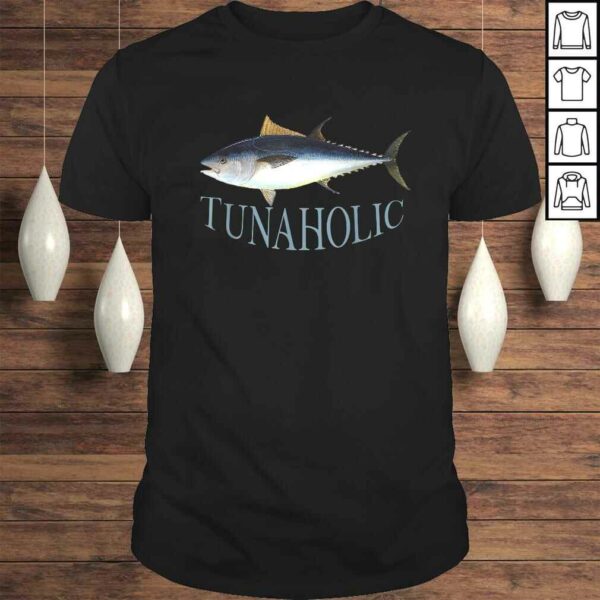 Funny Tunaholic Bluefin Tuna Fish Illustration Fishing Fisherman Gift Top