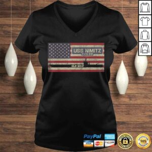 Funny USS Nimitz CVN-68 Aircraft Carrier USA American Flag Shirt