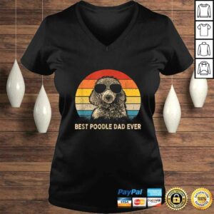 Funny Vintage Best Poodle Dad Ever Dog Daddy Father Tee Shirt